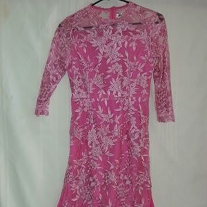 Beautiful lace fully lined quarter sleeve dress